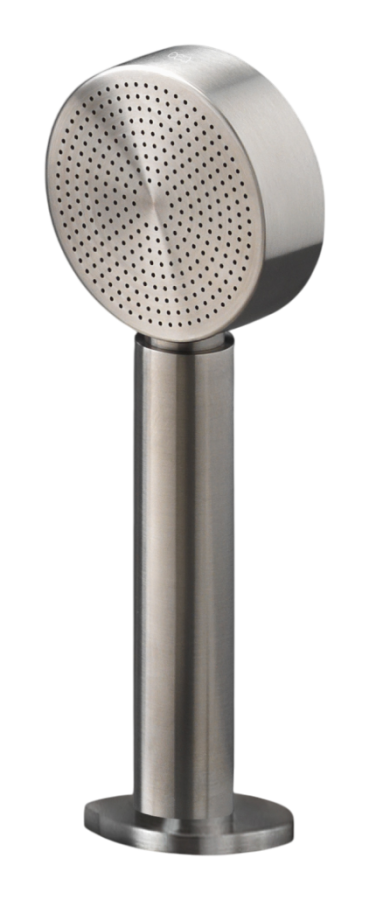 Ручной душ Lutezia, выдвижной, Ø 70 мм, шланг Cromolux, с дренажной системой, сталь, цвет сатинированная сталь