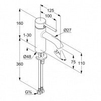 Смесители Смеситель для раковины, черный матовый 