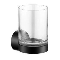 Аксессуары для ванной Стакан для зубных щёток подвесной (чёрный матовый) 