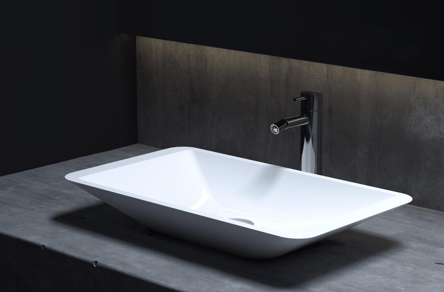 Раковины Раковина накладная 575х350, матовая, материал S-Stone 