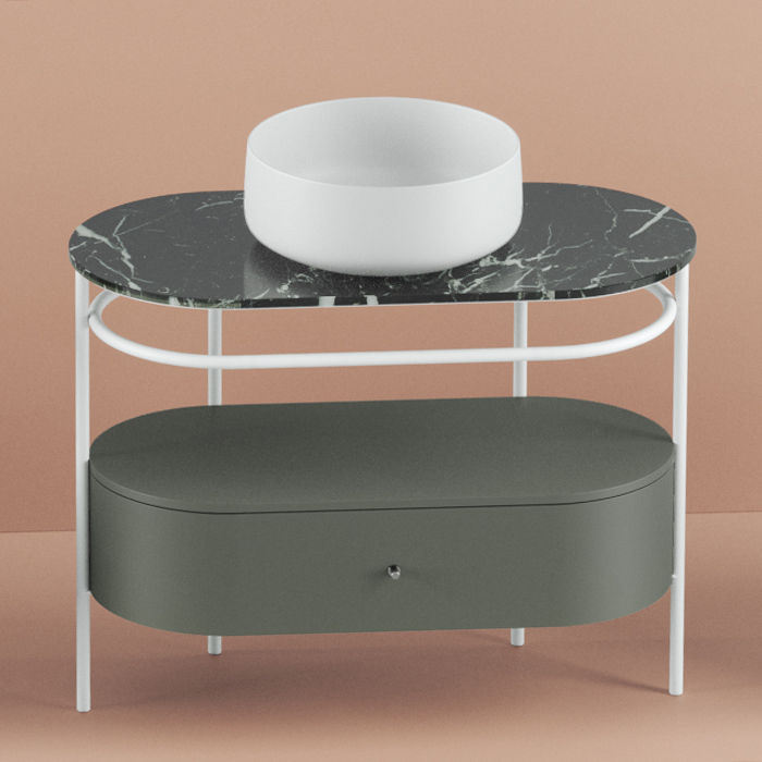 Раковина накладная , 42 см, без отв под смеситель, без слив-перелива, цвет белый