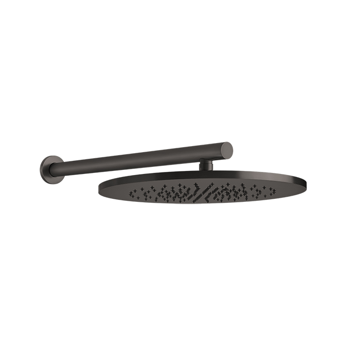 Душевая программа Верхний душ O355 мм, цвет черный шлифованный металл 