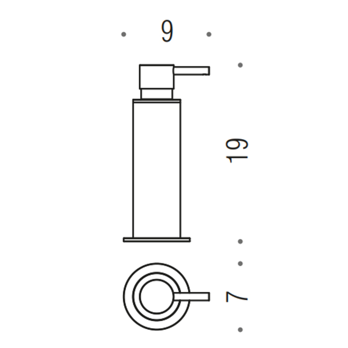 Аксессуары для ванной Дозатор для жидкого мыла 150мл подвесной, цвет PVD графит матовый 