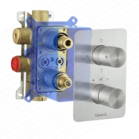 Душевая программа Душевая система с функцией наполнения ванны - комплект с термостатом, золото 