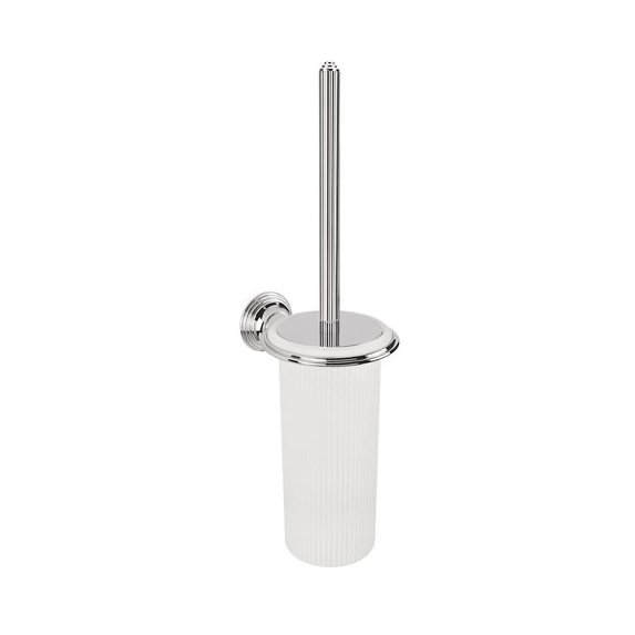 Ерш туалетный подвесной, цвет хром/матовое стекло