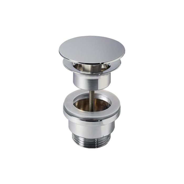 Слив плоский для раковин без перелива, цвет хром