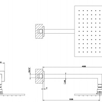 Душевая программа Верхний душ с кронштейном 
