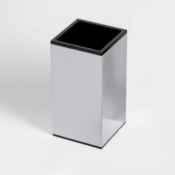 Настольный стакан, цвет хром/стекло