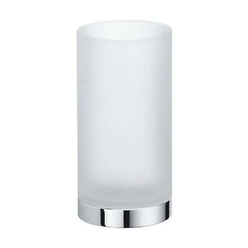 Стакан настольный, цвет хром/матовое стекло