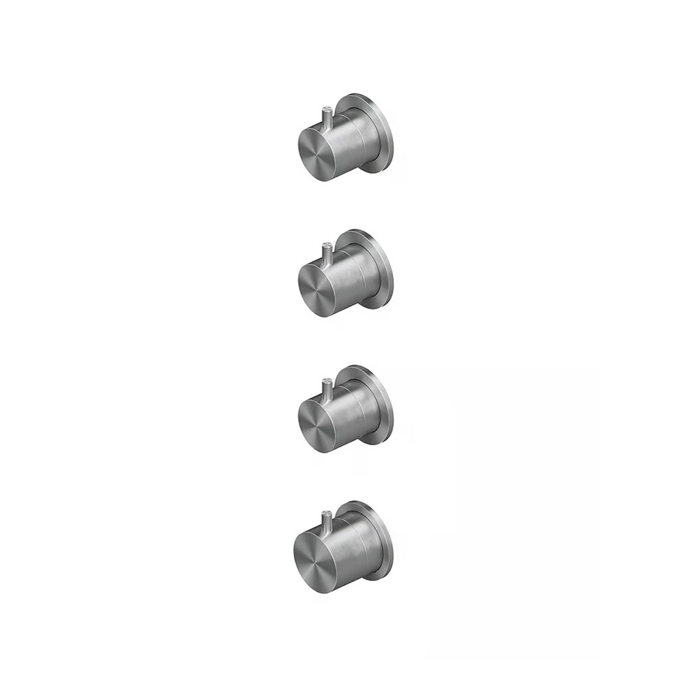 SOURCE Смеситель термостат из стены с 3-мя запорными вентилями, цвет Steel