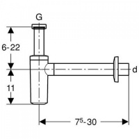 Комплектующие Uniflex 151.034.21.1 Сифон для раковины 