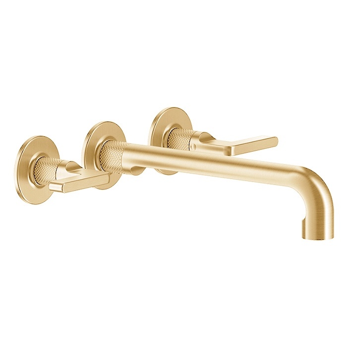 Смесители Смеситель для раковины настенный, цвет золото 