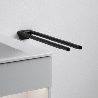 Аксессуары для ванной Полотенцедержатель 450 мм (чёрный матовый) 