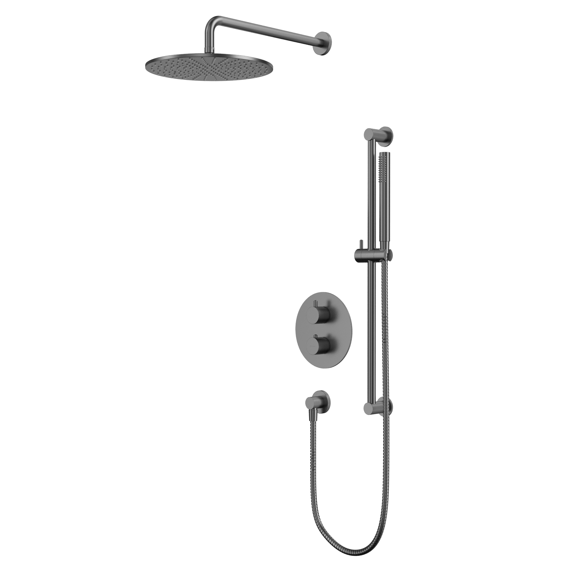 Душевая программа Термостатическая душевая система скрытого монтажа YSET09GM (оружейная сталь) 