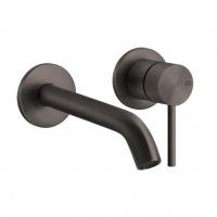 Смесители Настенный смеситель для раковины внешняя часть чёрный шлифованный 