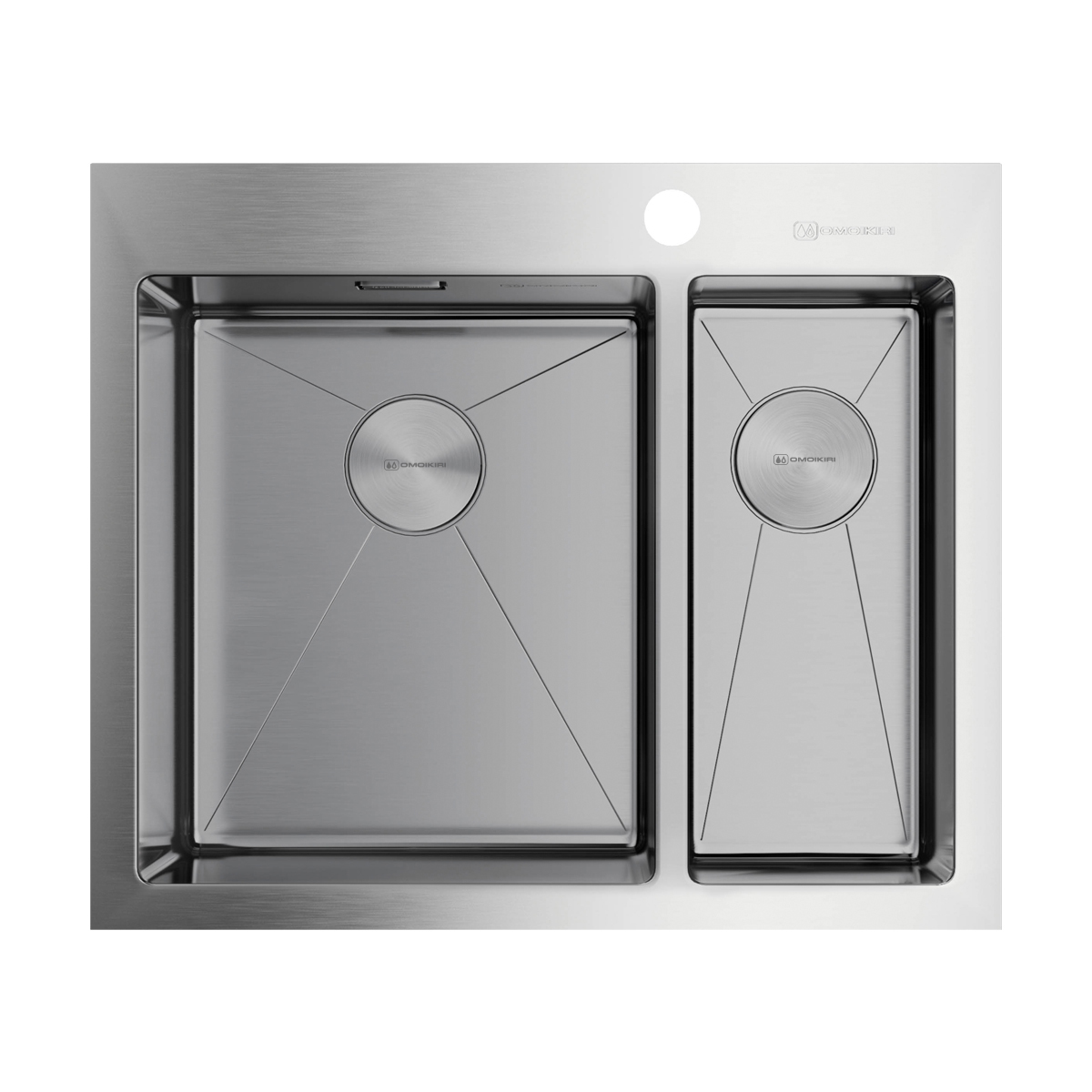Кухонные мойки Кухонная мойка 605x510x200 Akisame 60-2-L-IN нержавеющая сталь/нержавеющая сталь 
