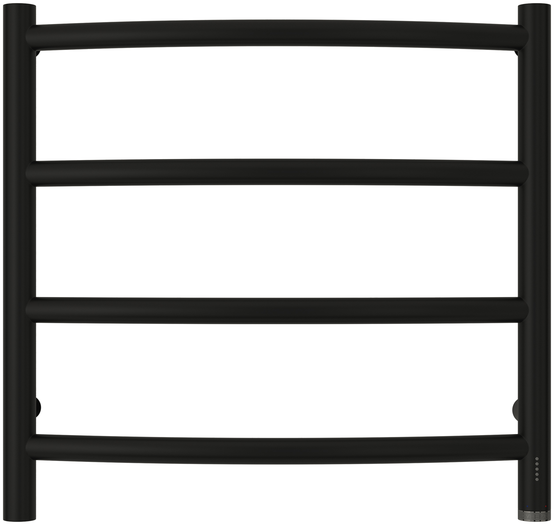 Полотенцесушители Полотенцесушитель электрический 500х500 правый (Матовый чёрный) 