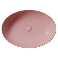 Раковины Раковина накладная 60*42 см (розовый матовый) 