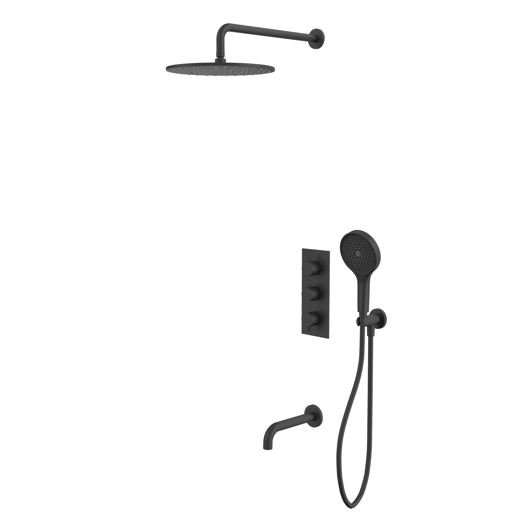 Душевая программа Термостатическая система для ванны скрытого монтажа YSET11TOPBL (черный мат) 