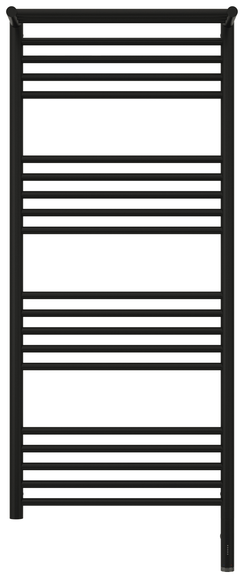 Полотенцесушители Полотенцесушитель электрический с одной полкой 1200х500 / МЭМ правый (Матовый чёрный) 