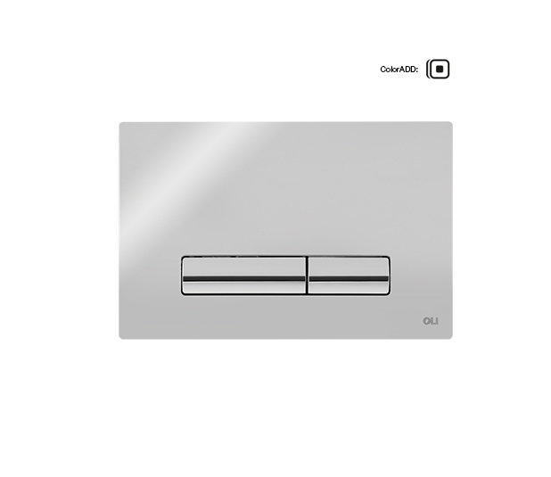 Системы инсталляции Панель механическая двойная Glam, пластик, хром глянцевый 