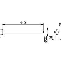 Аксессуары для ванной Держатель для полотенца 45 см (хром) 
