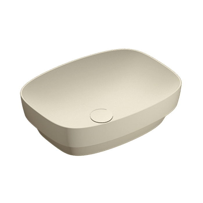 Раковины Раковина 50x38 встраиваемая, без отверстия под смеситель, покрытие Cataglaze+, цвет Lino Satinato 