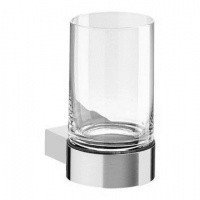 Аксессуары для ванной Стакан для зубных щеток с держателем (хром) 
