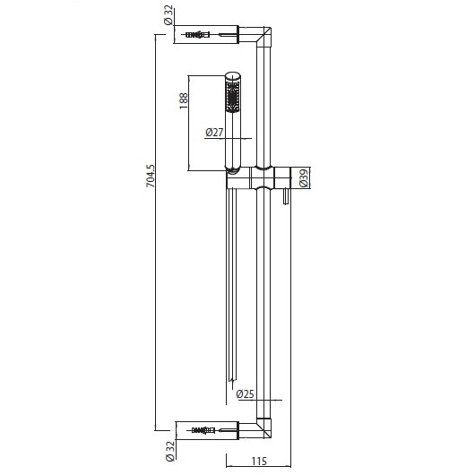 Душевая программа Душевой гарнитур, цвет хром 