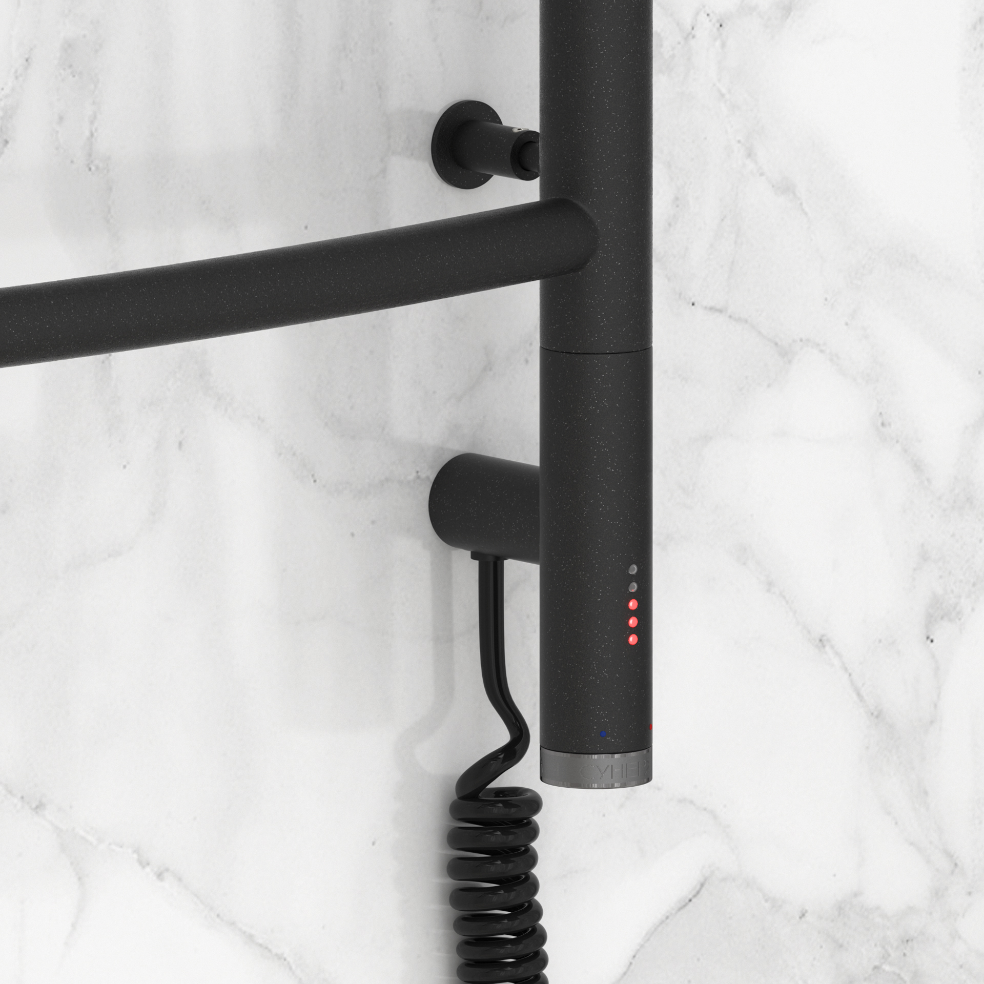 Полотенцесушители Полотенцесушитель электрический 800х500 МЭМ правый (Тёмный титан муар) 