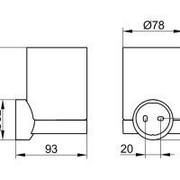Аксессуары для ванной Стакан для зубных щёток подвесной (хром) 