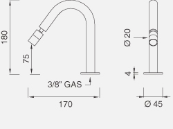 Смесители Настольный вращающийся и настраиваемый кран с возможностью фиксации FRE08 