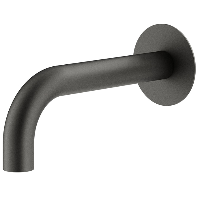 Комплектующие Излив для ванны встраиваемый d24, длина 210 мм, подключение 1/2' с латунной накладкой d70, графит 