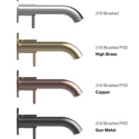 Смесители Настенный смеситель для раковины, внешняя часть, латунь шлифованная 