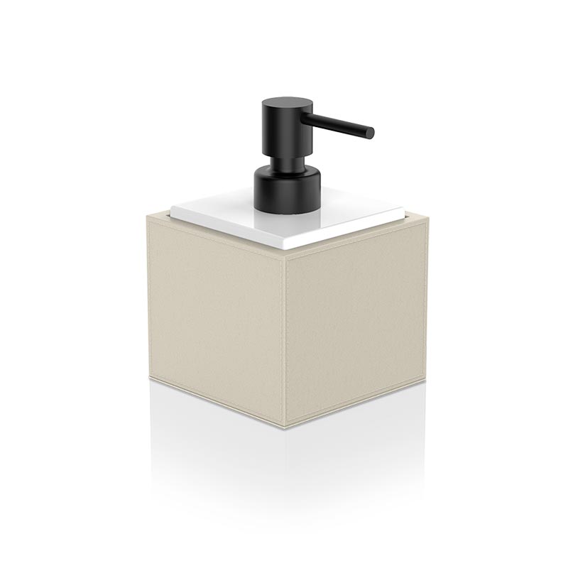 Аксессуары для ванной SSP Дозатор для мыла имитация кожи цвет бежевый 