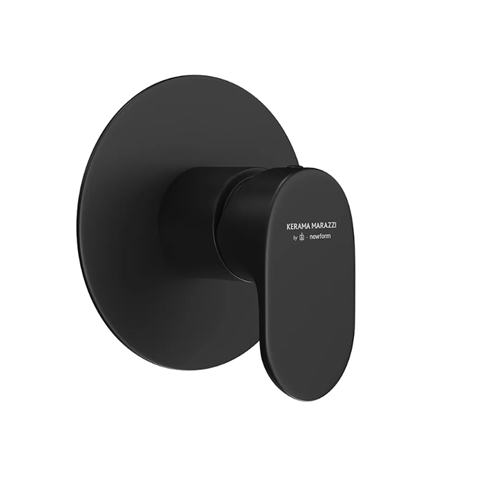 Смесители Встроенный однорычажный смеситель для душа на 1 источник, цвет черный матовый 