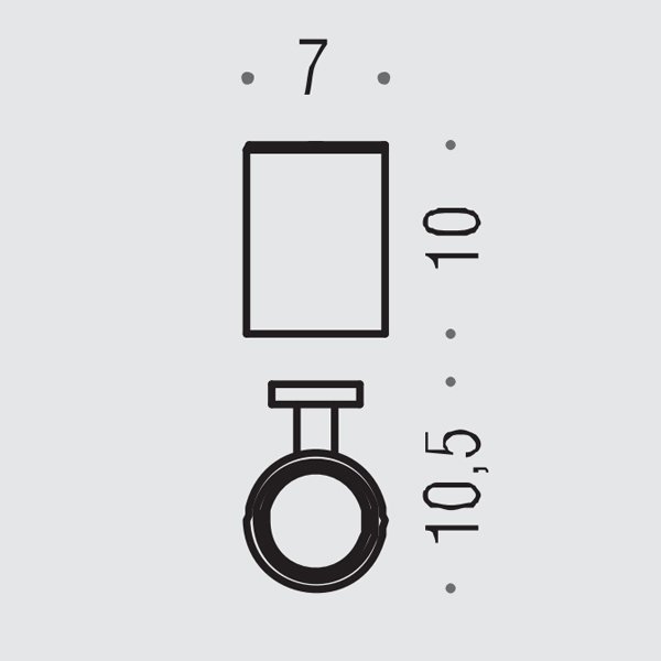 Аксессуары для ванной Стакан подвесной, цвет хром 