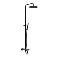 Душевая программа Душевая система - комплект с термостатом, чёрный матовый 