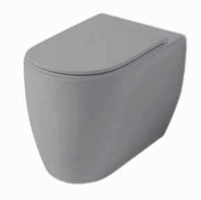 Унитазы Напольный безобод. унитаз 51 см, выход в стену, цвет жемчужно-серый 