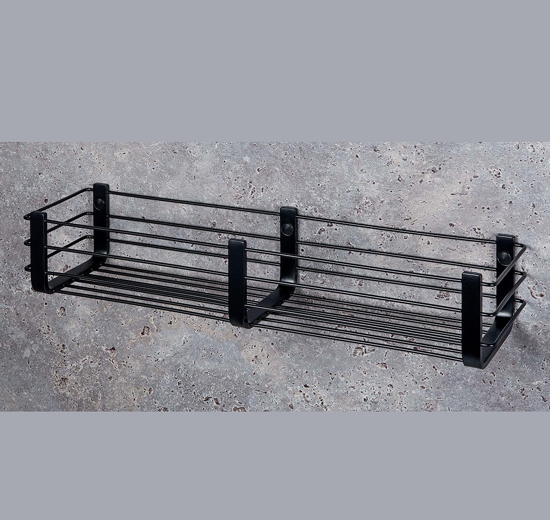 Полка - решётка 44 см, черный - матовый