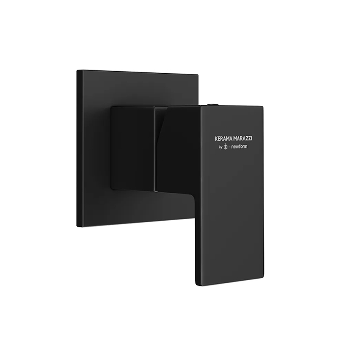 Смесители Встроенный однорычажный смеситель для душа на 1 источник, цвет черный матовый 