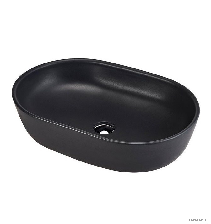 Раковины Раковина 600x400x120, отверстия для смесителя-отсутствуют, цвет-антрацит матовый 
