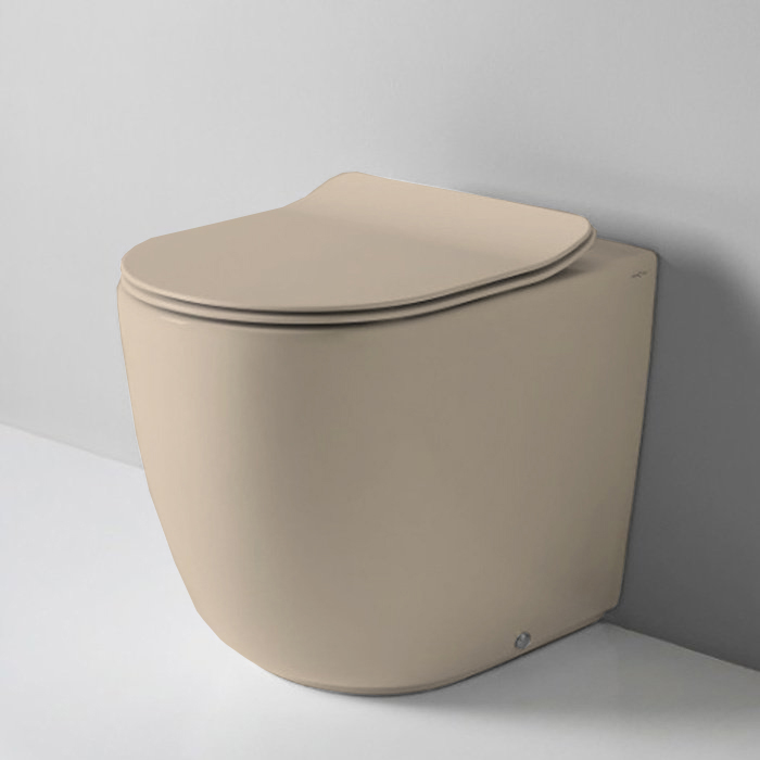 Унитазы Унитаз напольный Reel 37x52 см, цвет sand/покрытие Saniglaze 