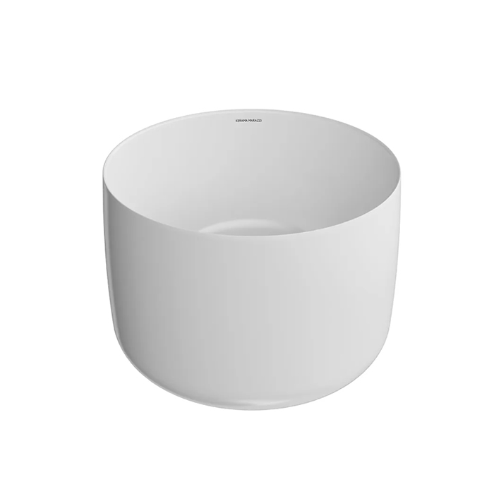 Раковины Раковина накладная 42,5x42,5x30,5 см, без отверстий под смеситель, без перелива, белая глянцевая 