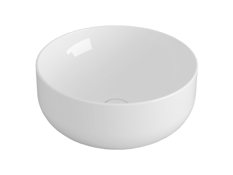 Раковины Раковина накладная круглая, без отверстий под смеситель, диаметр 45, цвет белый 