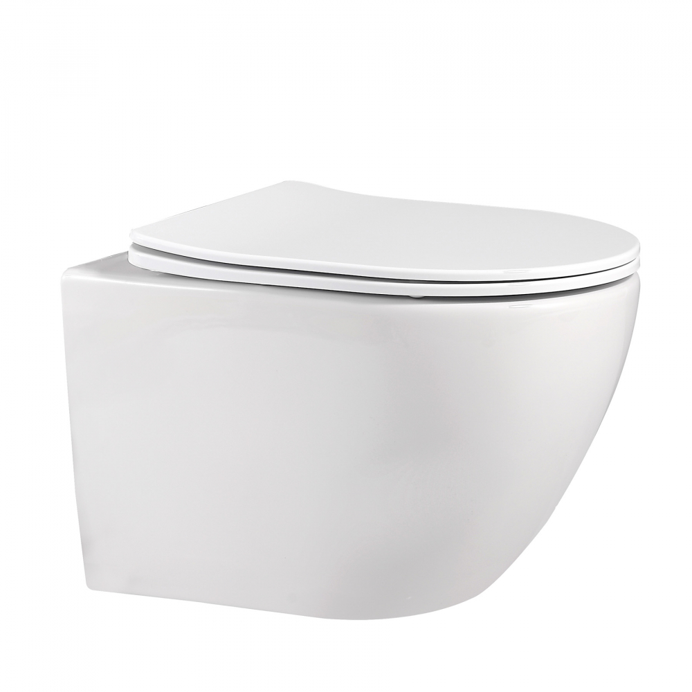 Унитазы Унитаз подвесной белый, безободковый 