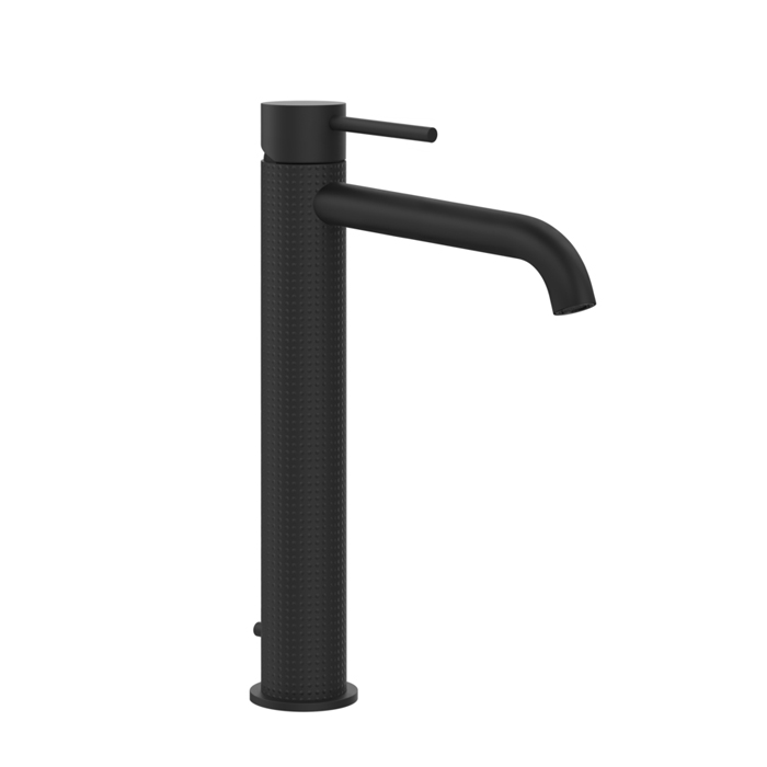 Смесители Смеситель для раковины на 1 отверстие, высокий, h=305 мм, с донным клапаном, излив 156 мм, цвет Black XL 