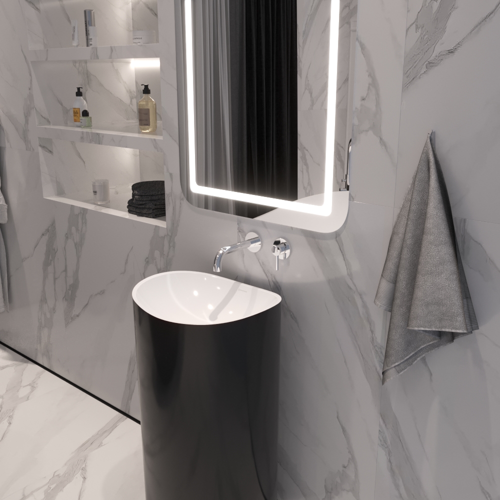 Смесители Смеситель для умывальника скрытого монтажа Y1216CR (хром) 