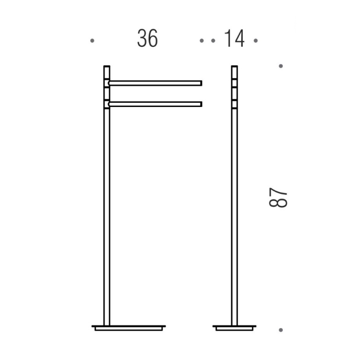 Аксессуары для ванной Стойка для полотенец, цвет PVD нержавеющая сталь 