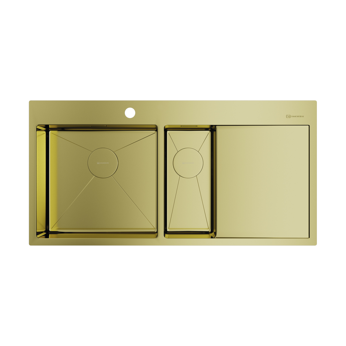 Кухонные мойки Кухонная мойка 1000x510x200 Akisame 100-2-L-LG нержавеющая сталь/светлое золото 